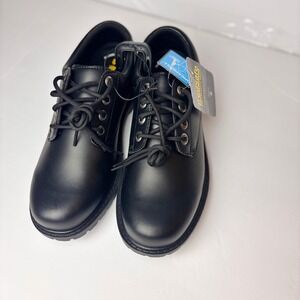 TredSafe Gary Mens 8 Black Slip Resistant Work Shoes Dreamcell Anti-Fatigue New